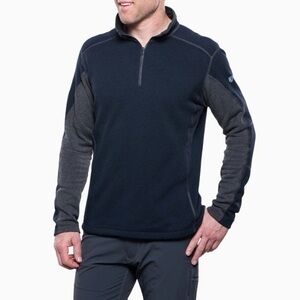 Kuhl Revel Quarter-Zip Fleece Sweater - Men's Mutiny Blue/Steel Size L